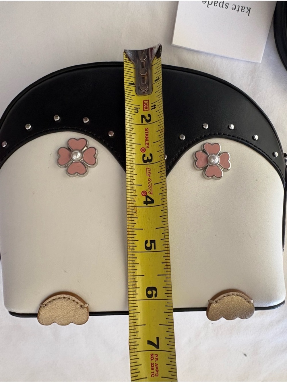 Kate Spade Penguin Crossbody Bag with Penguin Pouch- Black and White - Picture 8 of 13